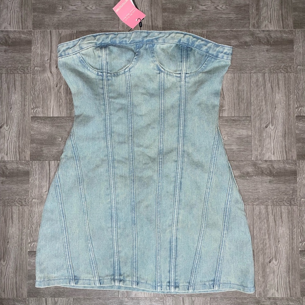 BRAND NEW PLT MINI DENIM DRESS